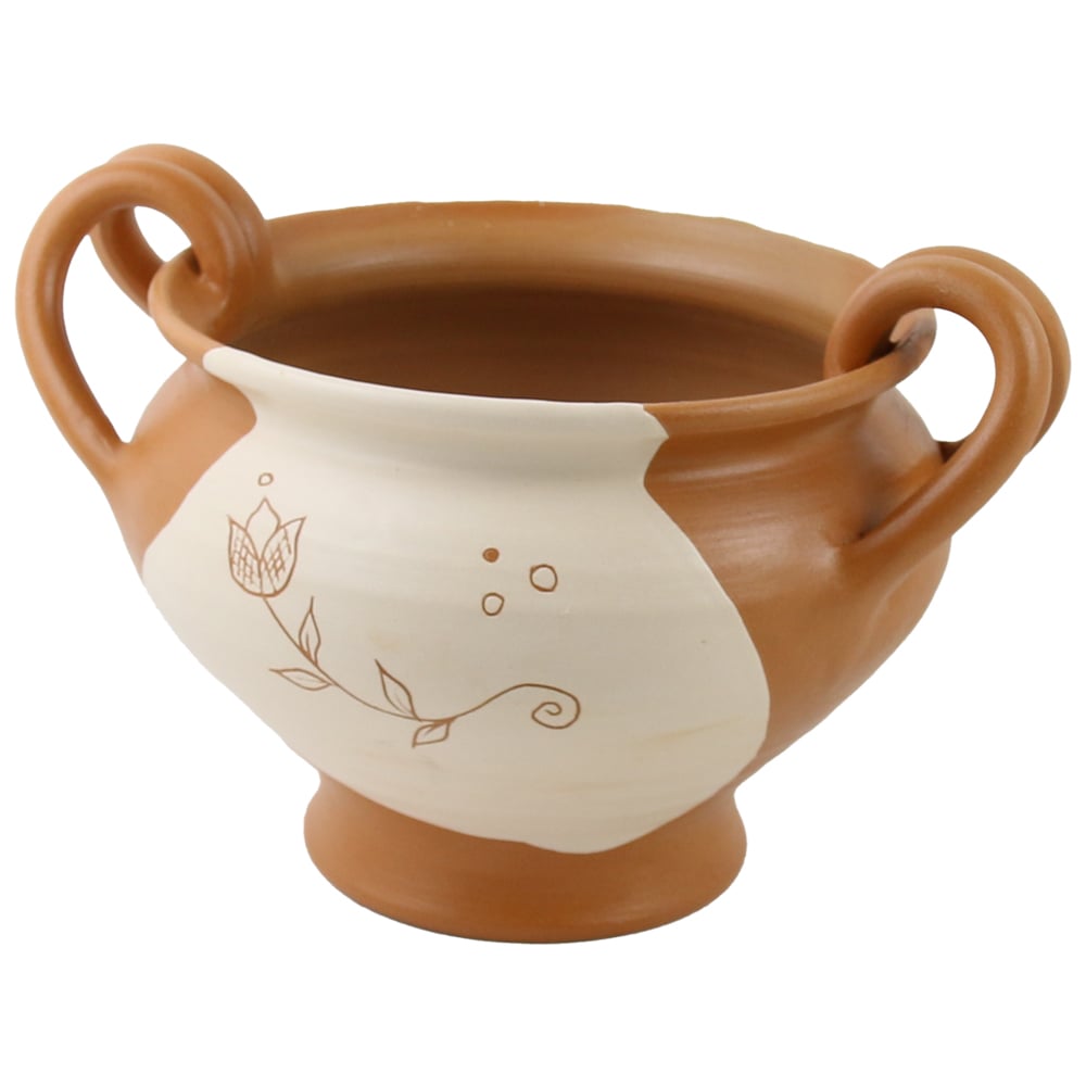 Ghiveci din ceramica cu toarta 24x14 CM Ghiveci din ceramica cu toarta 24x14 CM