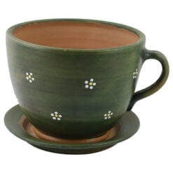 Ghiveci din ceramica cu farfurie 19x16 CM