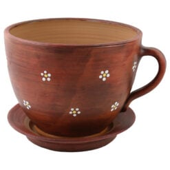 Ghiveci din ceramica cu farfurie 19x16 CM