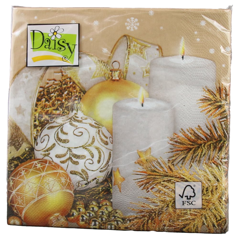 Servetele de masa de Craciun Daisy 33?33 CM Servetele de masa de Craciun Daisy 33?33 CM