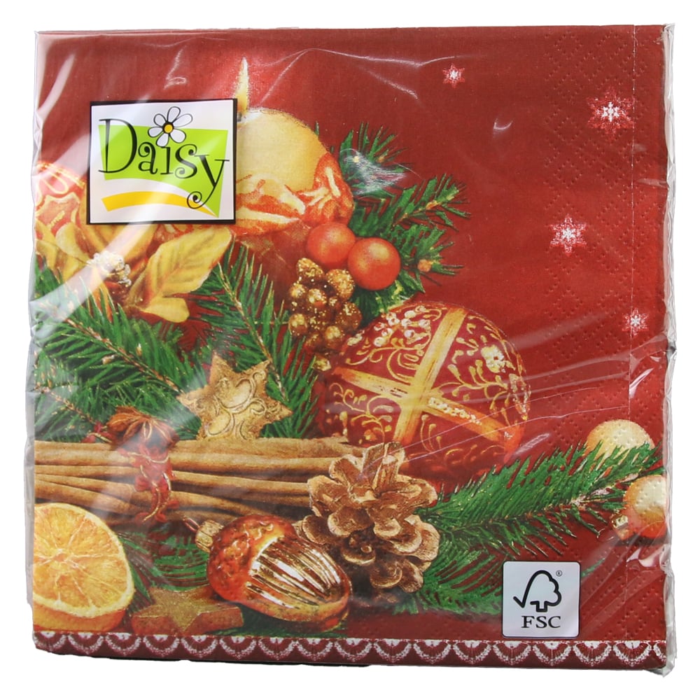 Servetele de masa de Craciun Daisy 33?33 CM Servetele de masa de Craciun Daisy 33?33 CM