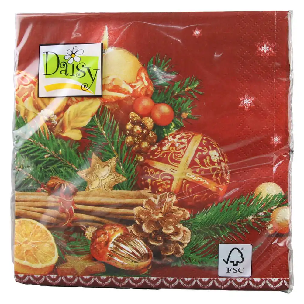 Servetele de masa de Craciun Daisy 33?33 CM Servetele de masa de Craciun Daisy 33?33 CM