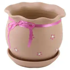 Ghiveci din ceramica cu farfurie