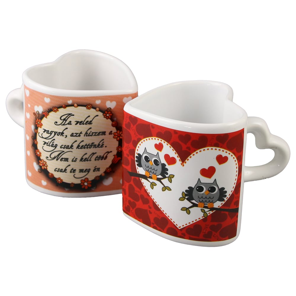 Cana din ceramica in forma de inima "Szeretlek" Cana din ceramica in forma de inima "Szeretlek"