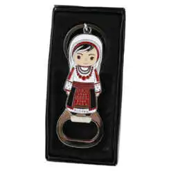 Breloc metalic cu deschizator sticle "Romani" 8x3 cm