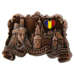 Magnet de frigider metalic 8.5 x 6 cm