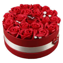 Cutie cu trandafiri de sapun "I love you" 20 cm