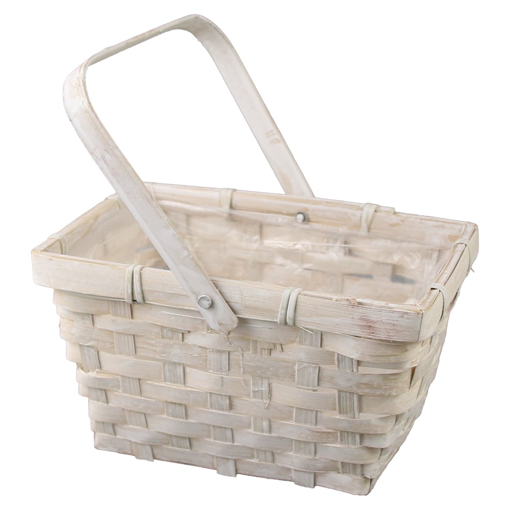 Cos din rachita cu maner pentru flori Cos din rachita cu maner pentru flori