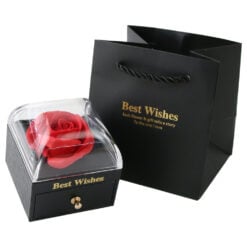 Cutie bijuterii cu trandafiri si punga cadou