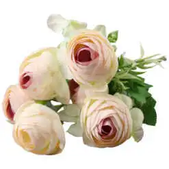 Buchet artificial cu flori si verdeata