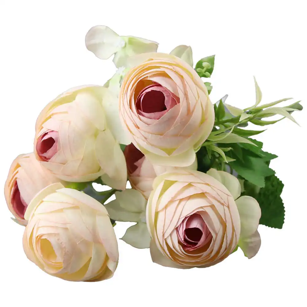 Buchet artificial cu flori si verdeata