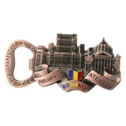 Magnet de frigider metalic cu deschizator de sticle 9 x 4.5 cm