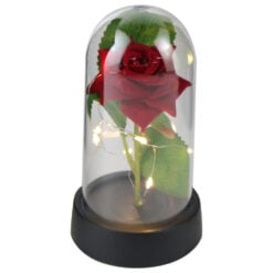 Cupola inimioara cu trandafir rosie si LED