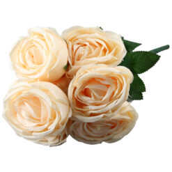 Buchet artificial cu 7 trandafiri matase 43 cm