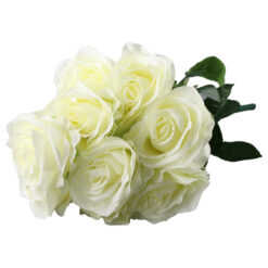 Buchet artificial cu trandafiri albi