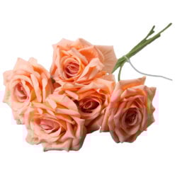 Buchet artificial cu 5 trandafiri