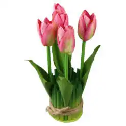 Aranjament decorativ cu lalele artificiale 21 cm