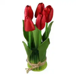 Aranjament decorativ cu lalele artificiale 21 cm