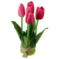 Aranjament decorativ cu lalele artificiale 21 cm