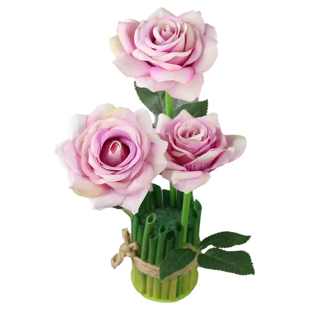 Aranjament decorativ cu trandafiri artificiale 26 cm