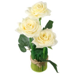 Aranjament decorativ cu trandafiri artificiale 26 cm