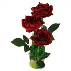 Aranjament decorativ cu trandafiri artificiale 26 cm