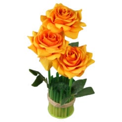 Aranjament decorativ cu trandafiri artificiale 26 cm