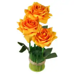 Aranjament decorativ cu trandafiri artificiale 26 cm