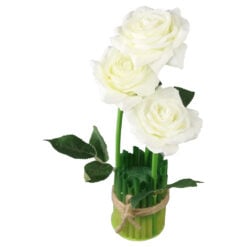 Aranjament decorativ cu trandafiri artificiale 26 cm