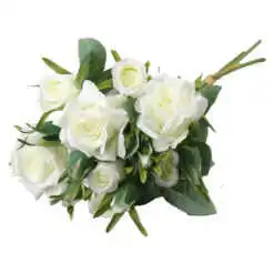 Buchet artificial cu trandafiri 43 cm