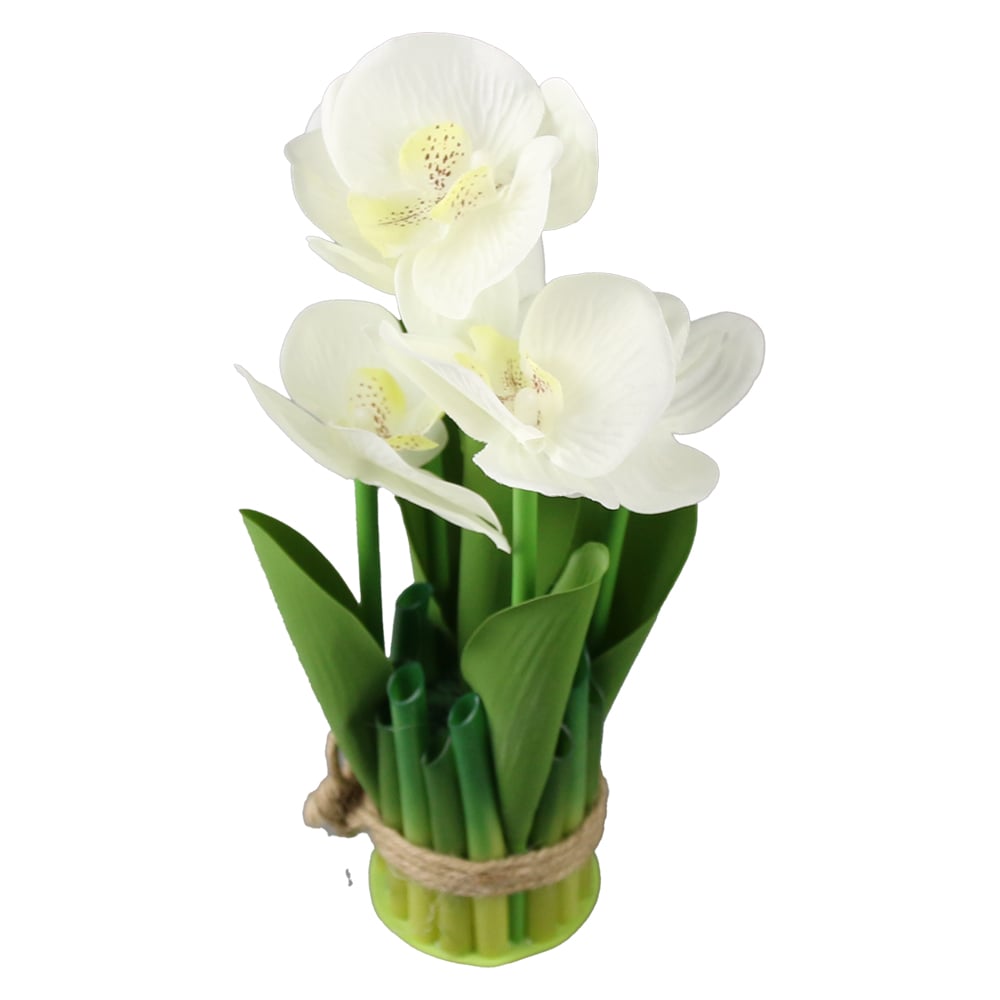 Aranjament decorativ cu orhidee artificiale 24 cm Aranjament decorativ cu orhidee artificiale 24 cm