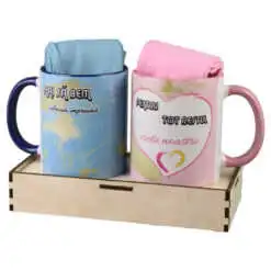 Set cadou cu 2 cani ceramice