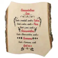Placheta din lemn "Binecuvantarea Casei" 24x28 cm