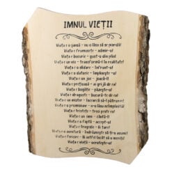 Placheta din lemn "Imnul Vietii" 23x28 cm