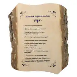 Placheta din lemn "A borivok Tizparancsolata" 24x28 cm