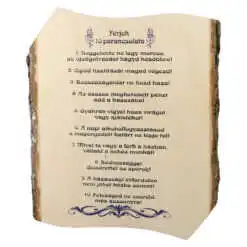 Placheta din lemn "Ferjek Tizparancsolata" 24x28 cm