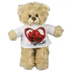 Ursulet din plus cu tricou "Szeretlek!" 28 cm
