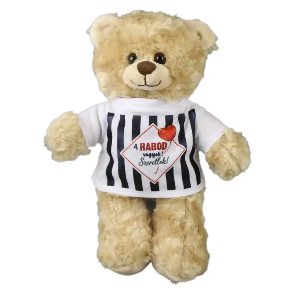 Ursulet din plus cu tricou "A Rabod vagyok! Szeretlek!" 28 cm Ursulet din plus cu tricou "A Rabod vagyok! Szeretlek!" 28 cm