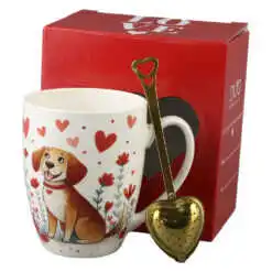 Cana portelan cu infuzor metalic inima