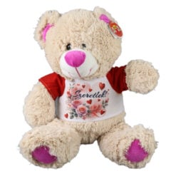Ursulet din plus cu tricou "Szeretlek!" 37 cm
