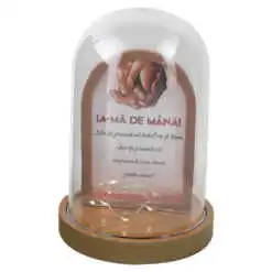 Cupola din plastic cu LED "Ia-ma de mana..." 12x18 cm