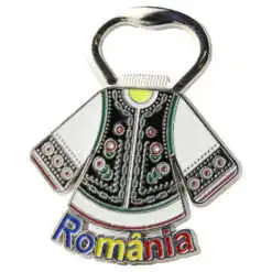 Magnet de frigider metalic cu deschizator de sticle 5.5 x 7 cm