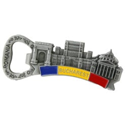 Magnet de frigider metalic cu deschizator de sticle 9.5 x 3.5 cm