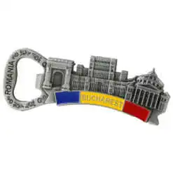 Magnet de frigider metalic cu deschizator de sticle 9.5 x 3.5 cm