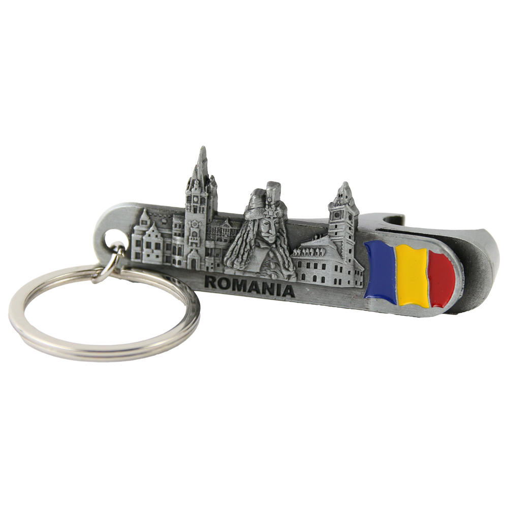 Breloc metalic cu deschizator sticle 7x2 cm Breloc metalic cu deschizator sticle 7x2 cm