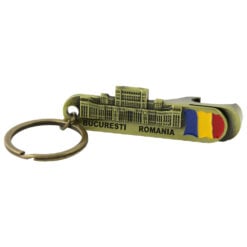 Breloc metalic cu deschizator sticle 7x2 cm