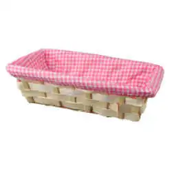 Cos din bambus cu husa textila 21x13 cm