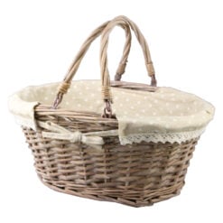 Cos oval de cumparaturi din rachita