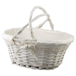 Cos oval de cumparaturi din rachita