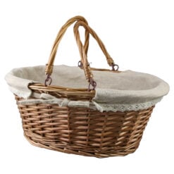 Cos oval de cumparaturi din rachita